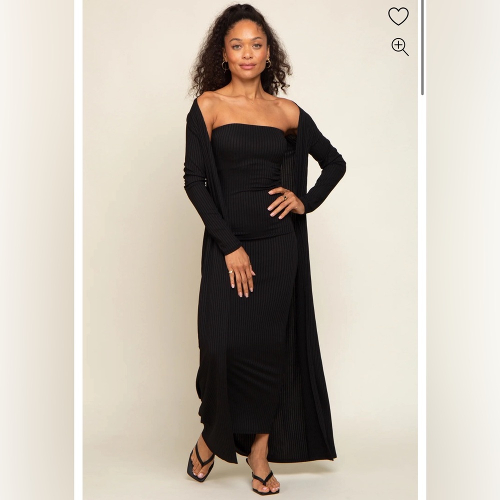 Pinkblush Black Strapless Maxi Dress